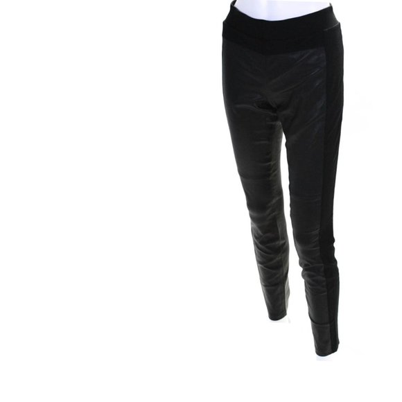 VINCE. Black Lambskin LEATHER TREGGING Pocket Pants! - Picture 2 of 4